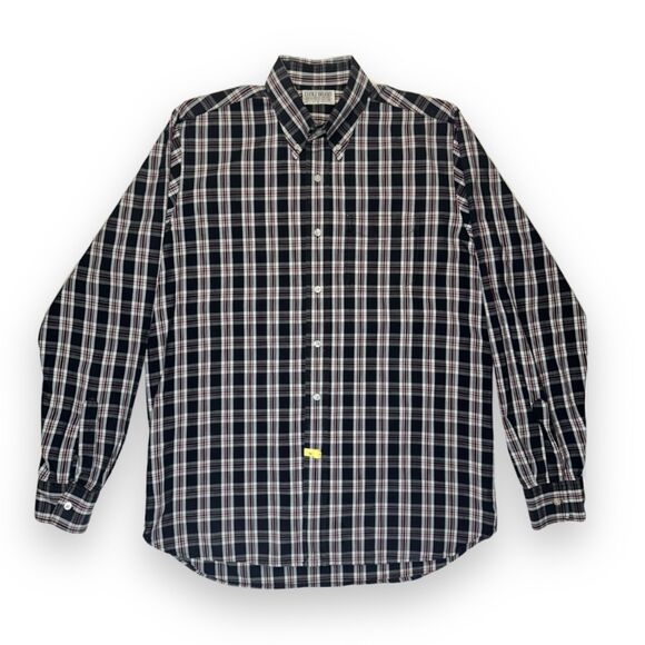 Lucky Brand Other - Vintage Lucky Brand Single Stitch Tailored LS BD in Red Navy Plaid TALL Medium